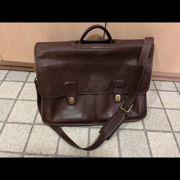 Vintage Coach Prescott Messenger Laptop bag brown - Picture 1 of 10